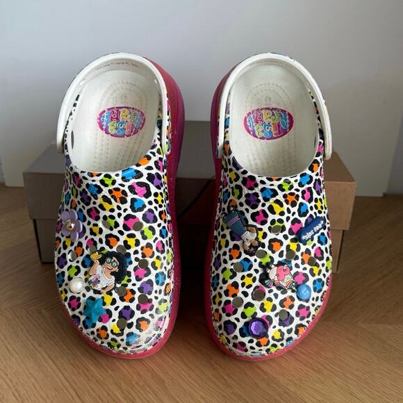 RARE Lisa Frank x CROCS Mega Crush Jibbitz Platform Clog- Men 6- Women 8 - Picture 8 of 11